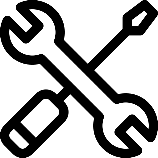 Icon eines Schluessels und Schraubenzieher